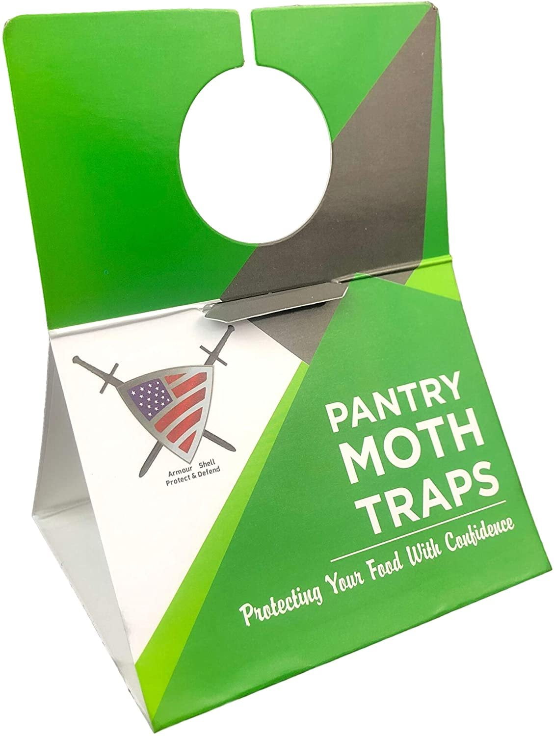 Pantry Moth Trap for Kitchen Pantry - Closet Traps for Moths with Unique Hanging Design, Eco Friendly and All-Natural Formula That is Family Safe and Long Lasting. Prime for Closets. (6 Pack)