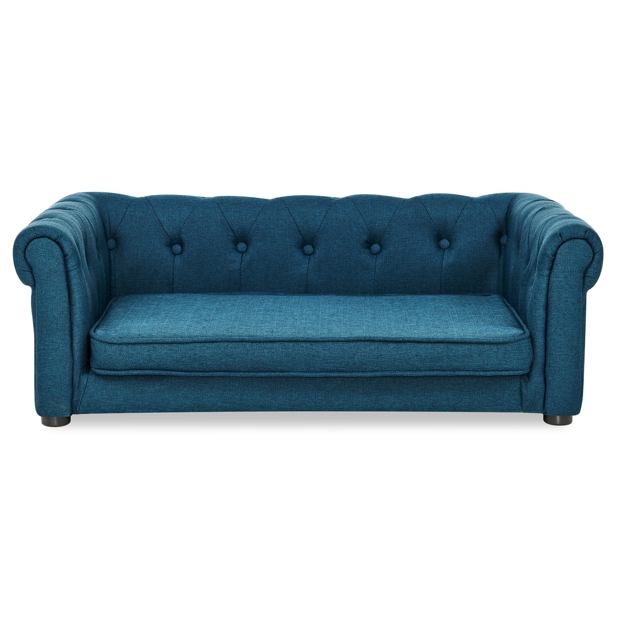 Noaman Elevated Dog Sofa Bed for Small & Medium Dogs, 40"x23"x14" Blue Pet Couch with Foam Padding, Durable & Stylish Raised Dog Bed, Supports Up to 100lbs