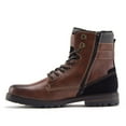 thumbnail image 2 of Jazamé Men's B-1911 Steve 8 inch Tall Fashion Military Combat Dress Boots, Brown, 8.5, 2 of 5