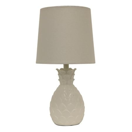 13.5" Pineapple Desk Lamp White - Decor Therapy