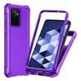 thumbnail image 2 of Phone Case for HMD Vibe (Straight Talk/ TracFone),  Full Body  TPU Cover Case + Ring/ Tempered Glass (Purple), 2 of 7