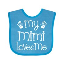 Inktastic My Mimi Loves Me Grandkids Boys or Girls Baby Bib