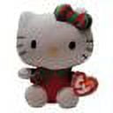 Ty Beanie Baby - Hello Kitty RED SCARF OUTFIT (Winter Red & Green Christmas Scarf 6") Plush