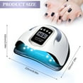 thumbnail image 3 of Tcwhniev UV LED Nail Lamp,280W UV Lamp for Gel Nails, UV Nail Dryer LED Light for Gel Polish with 4 Timer Setting, Professional Nail Art Tools with Automatic Sensor, 3 of 9