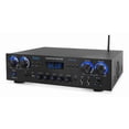 thumbnail image 1 of Amplificador Estéreo Bluetooth para Cine en Casa Pyle, 4 Canales, 800 Watts, con MP3, USB, SD, AUX, RCA, FM, MIC, Retraso de Reverb, Volumen LED, para Altavoces de Casa/Estudio/Teatro, PDA77BU, 1 of 7
