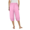 thumbnail image 4 of Gym Capris Women Loose Cotton Workout New Summer Capris Pants for Women Casual High Waist Lounge Pants Elastic Waist Baggy Cropped Trousers Beach Outfit Pinky M, 4 of 6