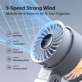 thumbnail image 3 of Ventilador portátil JISULIFE LIFE7 2024 con pantalla LED 5000 mAh gris, 3 of 8