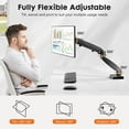 thumbnail image 3 of JOINSUN Adjustable Single Monitor Arm for 15–27" Screens, Desk Mount with Clamp & Grommet Base, Fits VESA 75x75/100x100, Holds 4.4–15.4 lbs, 3 of 4