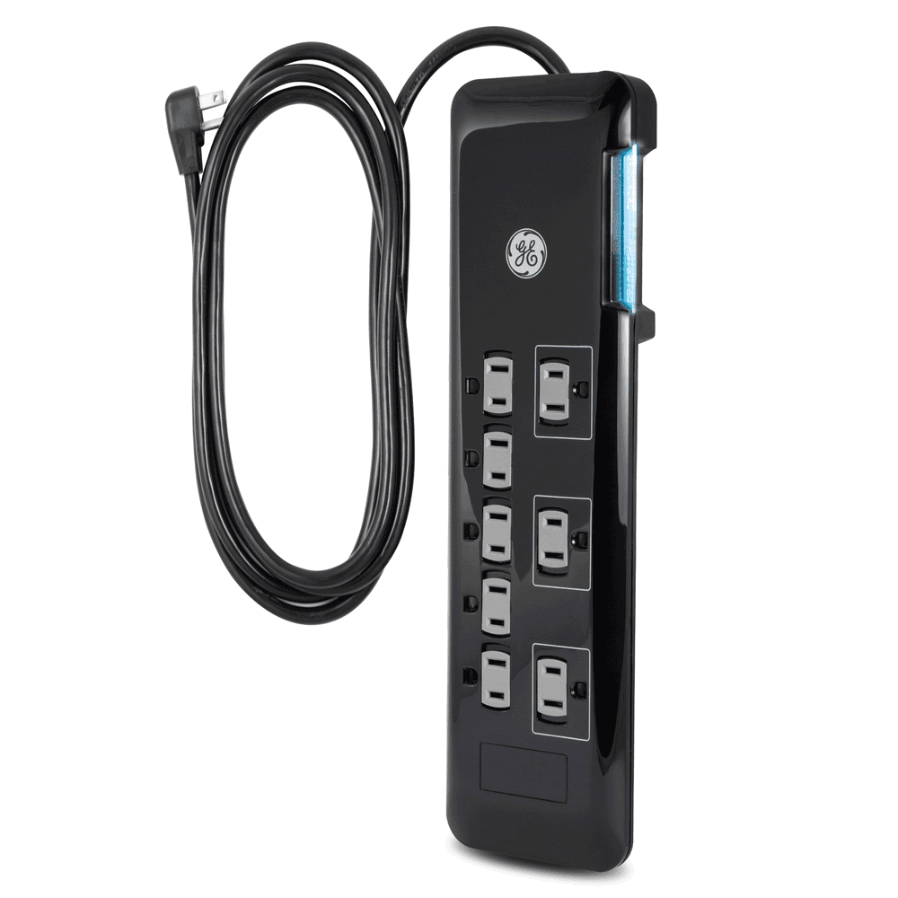 GE UltraPro 8Outlet Power Strip Surge Protector, 8ft. Power Cord