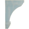 thumbnail image 2 of Ekena Millwork 3 1/2"W x 3 3/4"D x 6"H Mini Jefferson Wood Vintage Decor Corbel, Driftwood Blue, 2 of 6