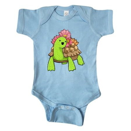 

Inktastic Cactoise- Cactus Turtle with flowers Gift Baby Boy or Baby Girl Bodysuit