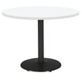 thumbnail image 2 of KFI Studios Mode 3.5' Round Dining Table, Designer White, Black Base, 2 of 2