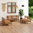 thumbnail image 1 of vidaXL 6 Piece Garden Lounge Set Honey Brown Solid Pinewood, 1 of 5