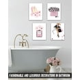 thumbnail image 6 of Glam Pink Fashion Wall Decor - Hot Pink Girly Room Decor - Beauty Room Decor Pictures Arts for Office Bedroom Bathroom - Perfume Handbags High Heels Lipstick Wall Paintings Set of 4, 8x10 in, 6 of 6