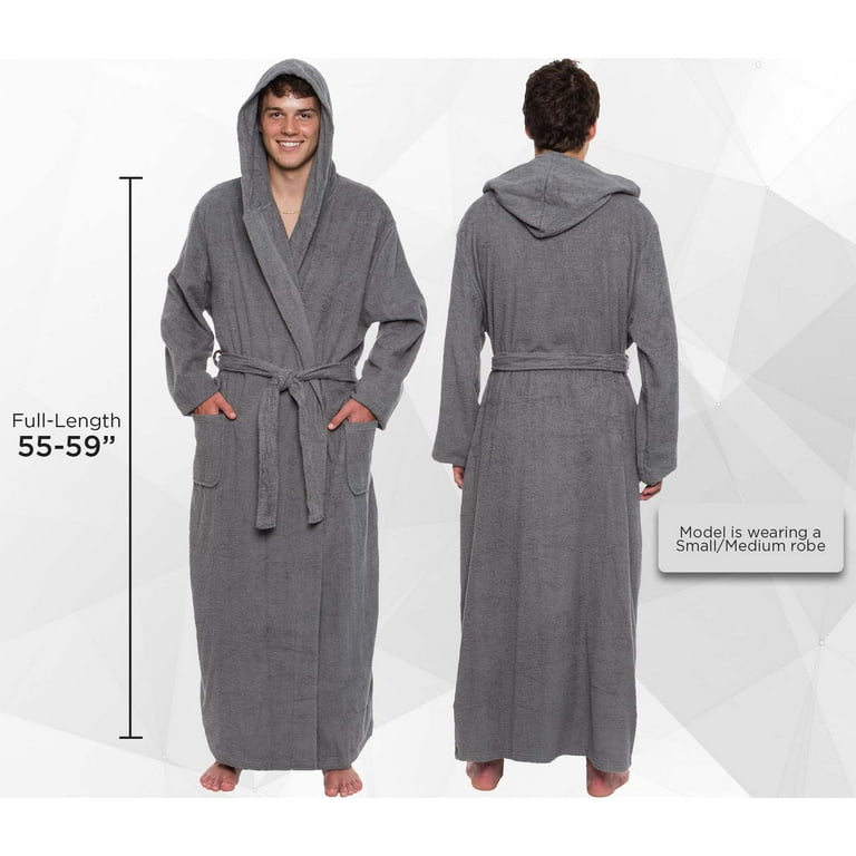 Mens big and tall online cotton terry hooded robe