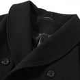 thumbnail image 6 of successthop Mens Casual Trench Coat Notched Lapel with Pockets Single Breasted Outwear Belted Solid Stylish Coats Black, 6 of 6