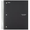 Five Star Spiral Notebook + Study App, 5 Subject, Wide Ruled, 8" x 10.5", Black