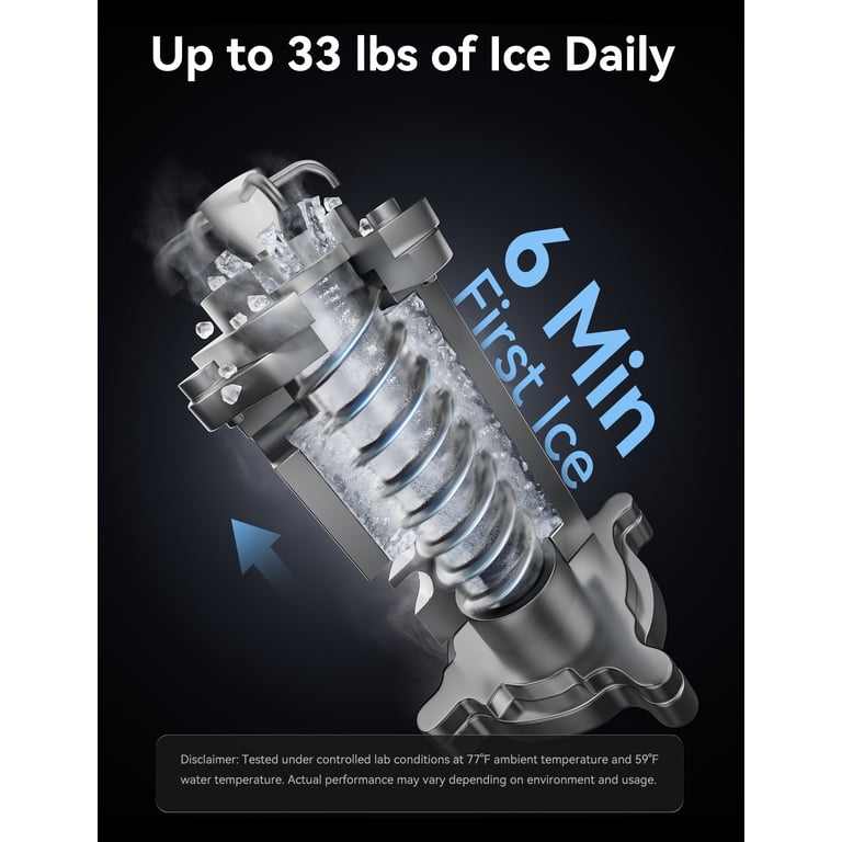 Goosiay Stainless Steel Nugget Ice Maker, 33 lbs Per Day photo 8