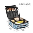 thumbnail image 3 of FORMRS Travel Makeup Bag Large Capacity Train Case Cosmetic Organizer with Adjustable Dividers, Cartoon Easter Bunnies, 3 of 8