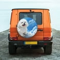 thumbnail image 6 of Salouo Cute Cloud Bichon Frise Print Spare Tire Cover 14-17 inch Spare Tire Protector Universal Tough Tire Wheel Cover for Trailer SUV and Truck-16 inch, 6 of 6