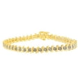 thumbnail image 1 of 10K Yellow Gold 4 ct. TDW Round Cut Champagne Diamond Bracelet (I2-I3), 1 of 5
