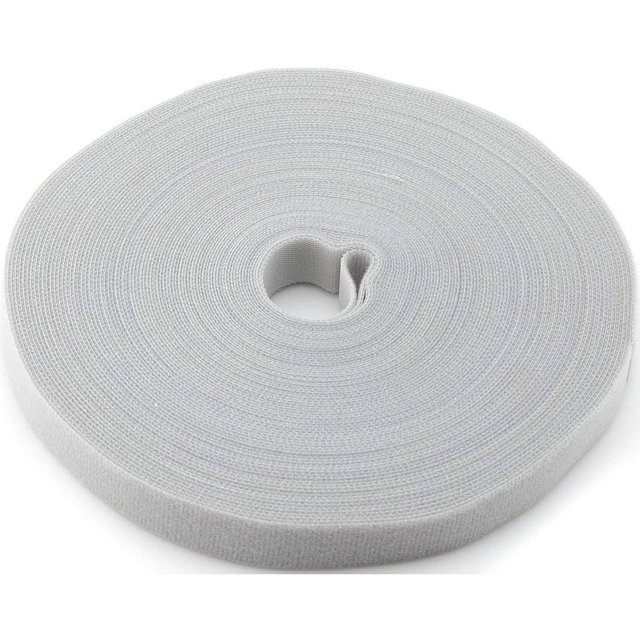 5M Hook Loop Cable Ties Reusable Fastening Tape Straps Cable Management Ties Cable Straps Adjustable Cord Ties Cord Organizer Grey 5Meter-Length Width 25mm