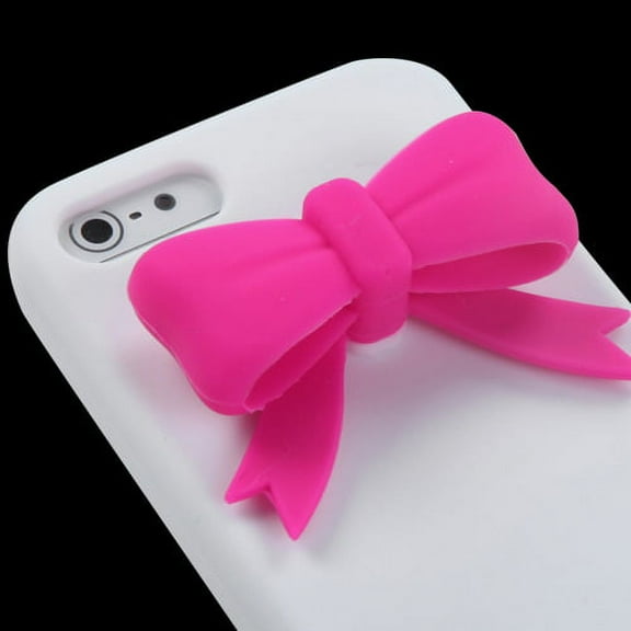 MYBAT White Bow Skin Cover for APPLE iPhone 5