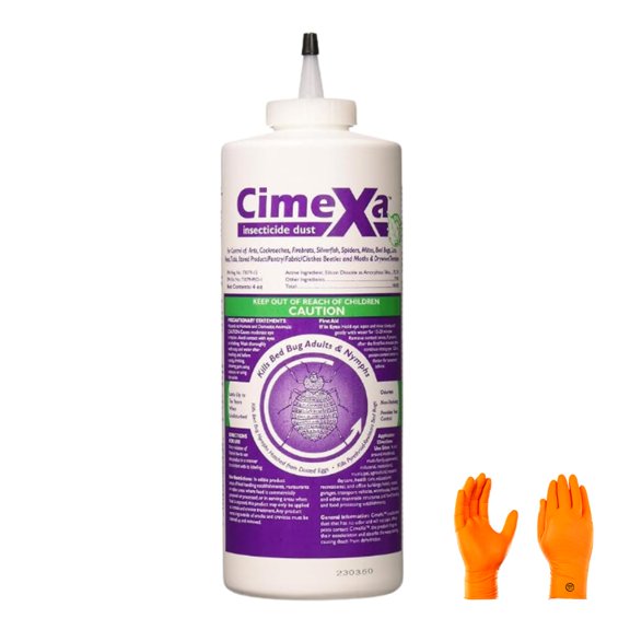 CXID032 - Cimexa Dust - Insecticide - 4 oz | Premium Gloves for Safe Eradication | Pest ID Card