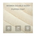 thumbnail image 6 of Giolshon Women's Double Sided Puffer Coats Faux Fur Jacket with Fur Collar, 6 of 6