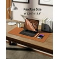 thumbnail image 5 of 23.6" x 13.8" Leather Desk Pad Protector, Office Desk Mat, Large Mouse Pad, Non-Slip PU Leather Desk Blotter, Laptop Desk Pad, Waterproof Desk Writing Pad for Office and Home, 5 of 9