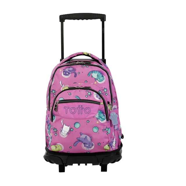 TOTTO Mochila Escolar Grande para Niño - Reforzada Porta Laptop 15.4 - Con Ruedas | 25 L RENGLON multicolor G