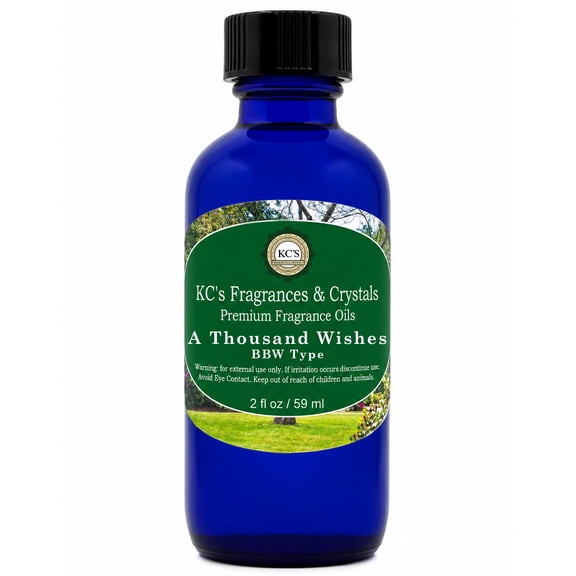 A Thousand Wishes Premium Fragrance Oil by KC's Fragrances & Crystals for Diffusers, Candle Making, Soap Making, Wax Melts & Home Fragrance, 2 fl oz