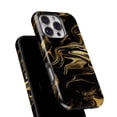 thumbnail image 6 of DesignSkinz Scratch-Resistant Hard Slim Case Compatible with iPhone 12 Pro Max (Compatible with MagSafe) - Black & Gold Marble Swirl V7, 6 of 9