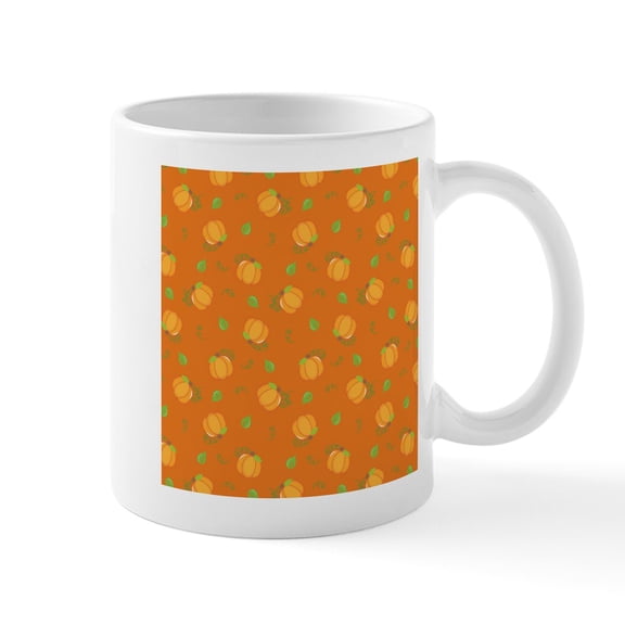 CafePress - Halloween Pumpkin Pattern - 11 oz Ceramic Mug - Novelty Coffee Tea Cup