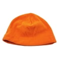 thumbnail image 2 of dianhelloya Unisex Winter Fall Hat High Elasticity Solid Color Elastic Anti-slip Regular Fit Soft Warm Windproof Hip Hop Polar Fleece Beanie Outdoor Cycling Cap Orange, 2 of 8