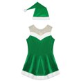 thumbnail image 3 of iiniim Christmas Dress Up for Girls Mrs Santa Claus Clothes Xmas Holiday Party Dress with Santa Hat Green 16, 3 of 7