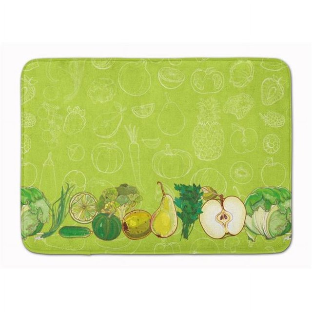 Carolines Treasures BB5135RUG Fruits & Vegetables in Green Machine Washable Memory Foam Mat