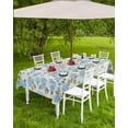 thumbnail image 3 of Outdoor Tablecloth with Umbrella Hole and Zipper Blue Flower Rectangle Outdoor Tablecloths 60x84 Waterproof Outside Table Cloths Floral Patio Table Cloth Cover for Outdoor Tables Picnic Garden, 3 of 6