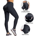 thumbnail image 3 of Ciana Best Workout Butt Lifting Leggings Seamless Scrunch Butt Leggings for Women, Tummy Control, Highwasted Yoga Pants Black - 3XL, 3 of 5