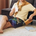 thumbnail image 2 of Daiia Dragon with Colorful Tail Mens Woven Stretch Pajama Short,Short Pajama Pants-Large, 2 of 7