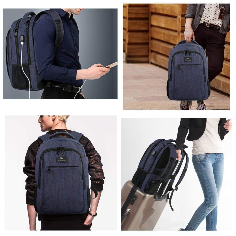 Laptop Backpack with USB Charging Port,Slim Travel Backpack with