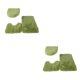 thumbnail image 4 of Injueey Juego de alfombras de baño de absorción rápida y fuerte 3x Textura suave Exquisitas alfombras de baño hechas a mano Verde Verde 2Conjunto, 4 of 6