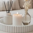 thumbnail image 7 of MOPOOR Round Beige Silicone Decorative Bathroom Vanity Tray 9 Inch, Counter Tray for Bathroom Countertop Perfume Holder Dresser Organizer Coffee Table Candle, Non-Slip Durable for Home Use, 7 of 7