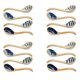 thumbnail image 1 of Juego de 4 cucharas soperas de cerámica, cucharas soperas japonesas, cucharas soperas de mango largo para fideos Pho, ramen, wonton, bolas de masa hervida y arroz, 1 of 8