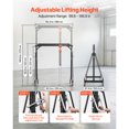thumbnail image 5 of KFFKFF Adjustable Gantry Crane, 4400 lbs Capacity, Portable Shop Lift with 99.6-146.9 in Height Range, Includes Manual Trolley, Hoist, Sling, Shackles, and Hooks for Garage, Factory, Warehouse, 5 of 9