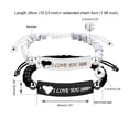 thumbnail image 4 of Personalized ID Custom Engraving His and Hers Love Heart Bracelets Set Magnetic Couples Bracelets Braided Rope, 4 of 7