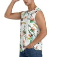 thumbnail image 3 of Kdxio Pretty Floral With Leaves for Men's Muscle T-shirt,Sleeveless for Workout Running Athletic Gym Lounge Casual, 3 of 7