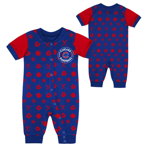 Newborn  Royal Chicago Cubs Hard 90 Coveralls