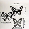 thumbnail image 6 of HELLOYOUNG Black Gold Metal Butterfly Spring Decor 3Pcs Wall Art Hanging for Living Room Bedroom Rustproof Modern Aesthetic Unique Sculptures Gift, 6 of 13