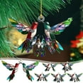thumbnail image 4 of Family Members Christmas Hummingbird Together Personalized Acrylic Ornament, 4 of 8